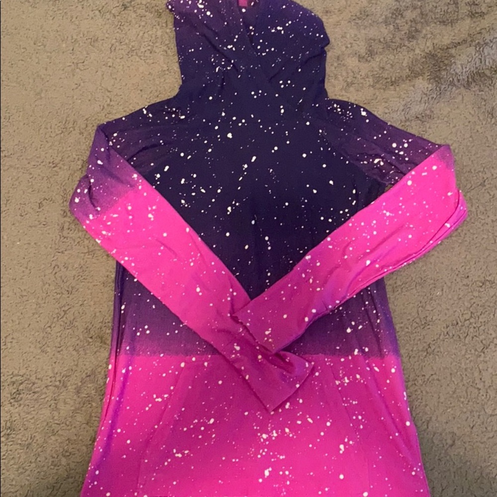 Ombré splatter hoodie